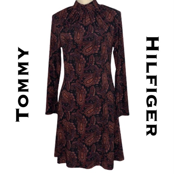 Tommy Hilfiger Paisley Dress - Black and Brown - Picture 1 of 10